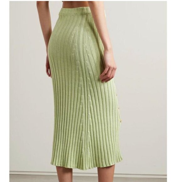 Baserange LouLou Mint Green Knit Skirt w/ Cutouts Small - Picture 7 of 8
